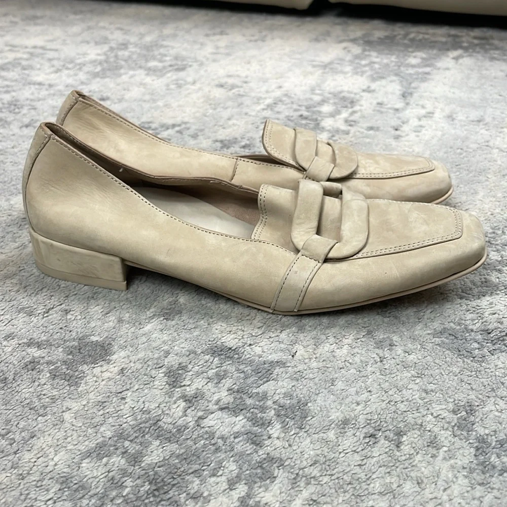 Paul Green Rimona Partita Loafers Sabbia Nubuck Cream Sz 5.5